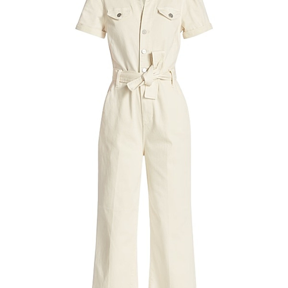 PAIGE Anessa Jumpsuit, Cream, Size 6